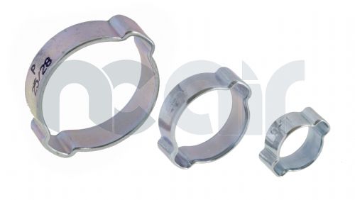 Mild & S. Steel Double Ear O Clips   5mm - 46mm